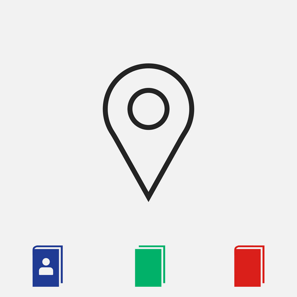 ikona ukazatele mapy plochá  - Vektor, obrázek