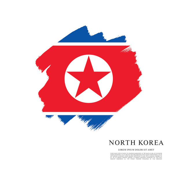 North Korea flag layout - Vettoriali, immagini