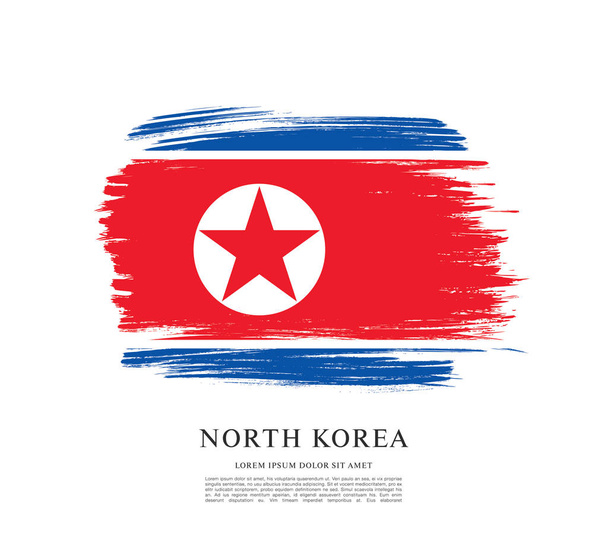 North Korea flag layout - Vektör, Görsel