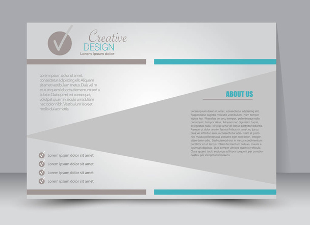 Flyer, brochure, billboard template design landscape orientation - Vecteur, image
