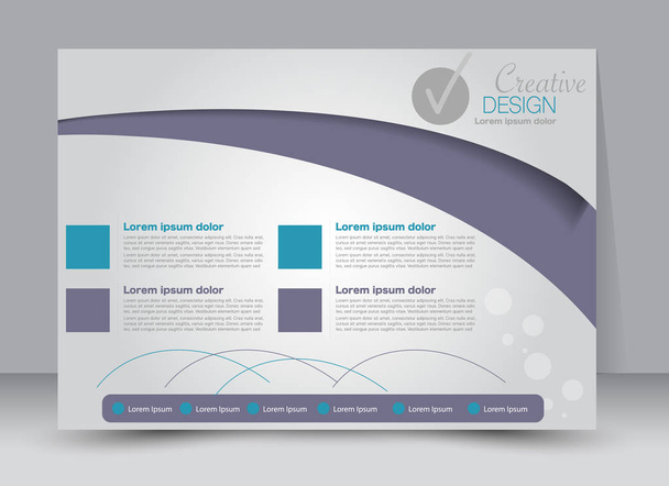 Flyer, brochure, billboard template design landscape orientation - Vettoriali, immagini