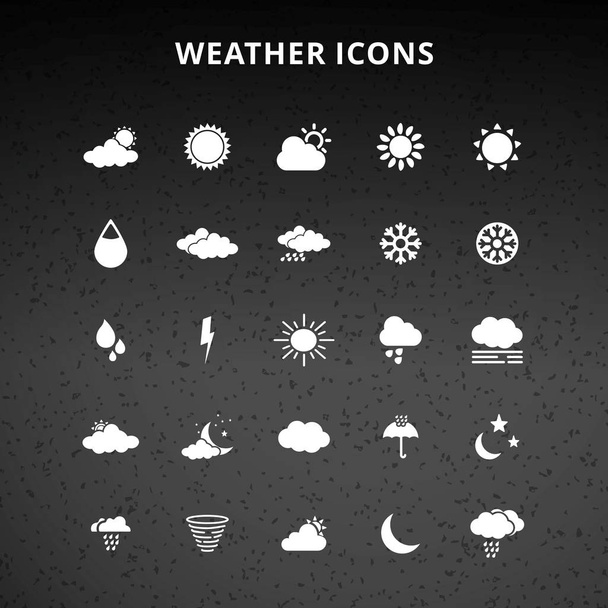 Conjunto de iconos meteorológicos  - Vector, Imagen
