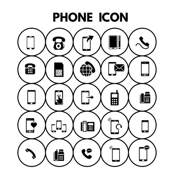 set of phone icons - Vector, imagen