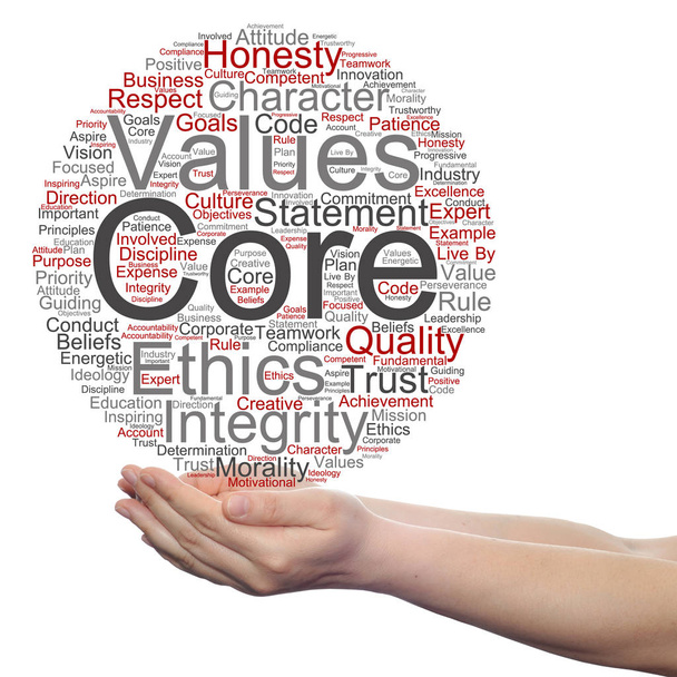 core values word cloud - Photo, Image