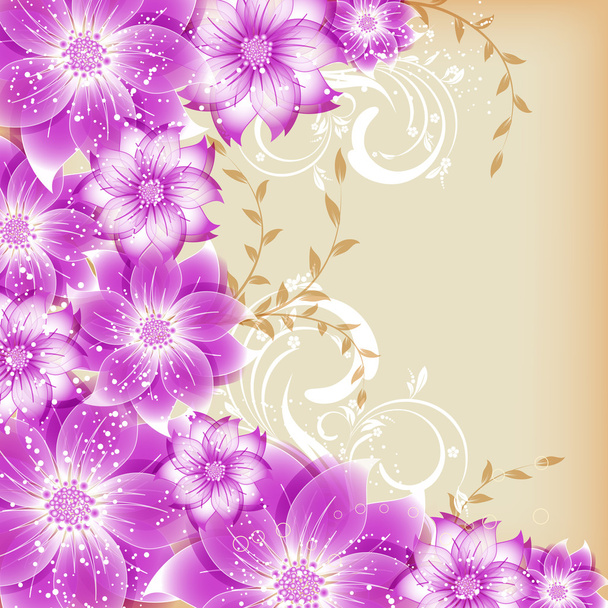 Abstract vector flower background - Vector, afbeelding