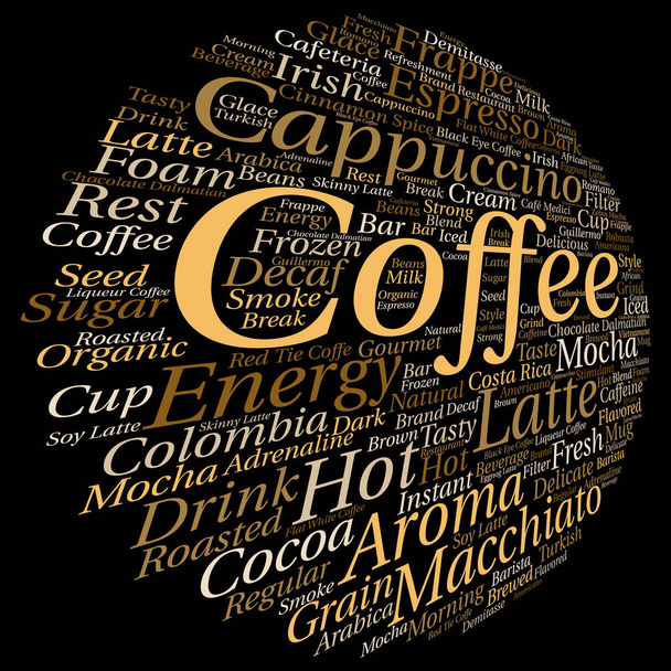 coffee word cloud - Photo, Image