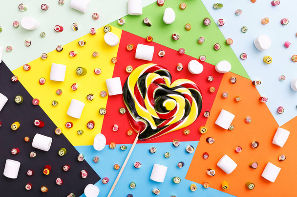 candy pattern with lollipops - Foto, Bild