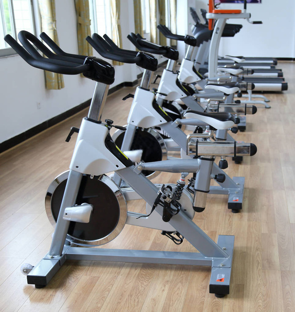 indoor gym bike practice - Photo, Image