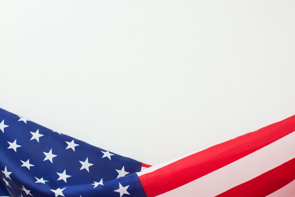 Граница флага США на белом фоне
 - Фото, изображение
