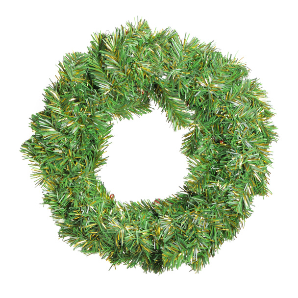 runder grüner Weihnachtskranz - Foto, Bild