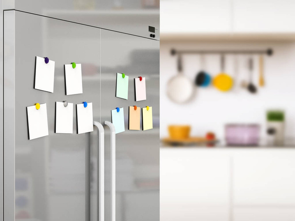 notes vides avec aimants pour réfrigérateur
  - Photo, image