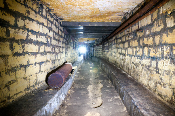 Corridor in a bomb shelter - Photo, Image