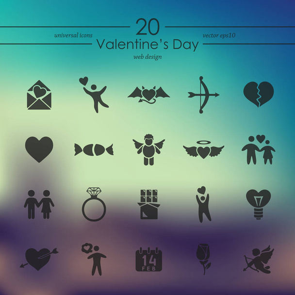 Conjunto de iconos del Día de San Valentín
 - Vector, imagen