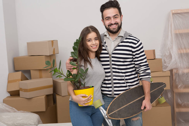 Young couple in new place. - Photo, Image