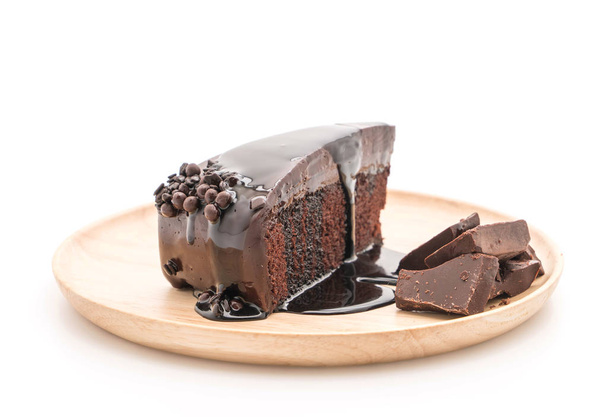 chocolate cake on white - Foto, immagini