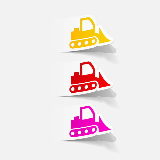 промышленные бульдозерные иконы
 - Вектор,изображение