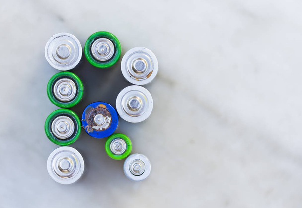 Batterie usate pronte per essere riciclate
 - Foto, immagini
