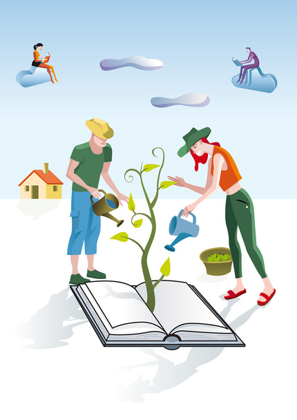 Libros Jardineros
 - Vector, imagen