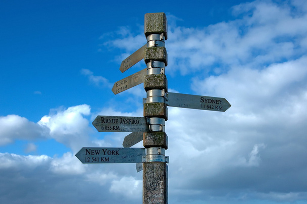 Signpost on Lighthouse at cape of good hope - Foto, imagen