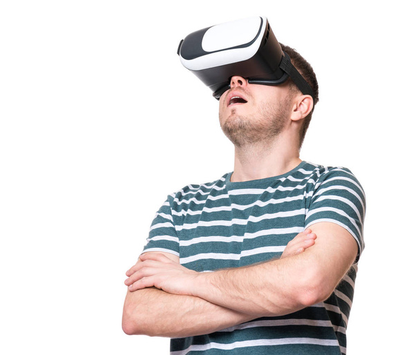 Homme en lunettes VR - Photo, image