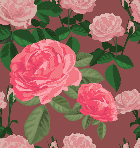 rose seamless pattern - Vecteur, image