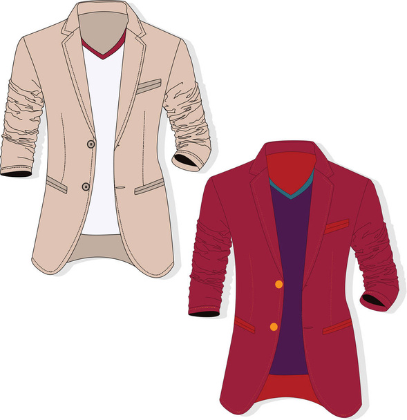 Vector man jacket illustration set. - Vector, Image