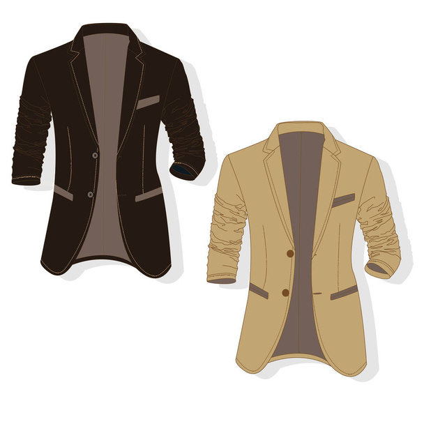Vector man jacket illustration set. - Vector, Image
