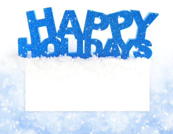 επιγραφή του καλές διακοπές είναι με το χιόνι στις θητεύσει ταχυδρομική με χώρο για κείμενο - Φωτογραφία, εικόνα