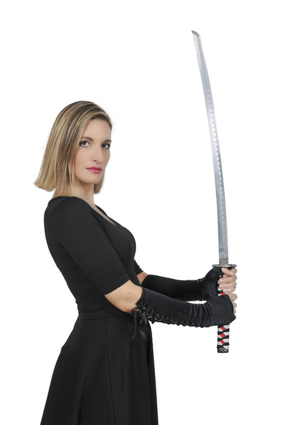 Vrouw Samurai zwaardvechter - Foto, afbeelding