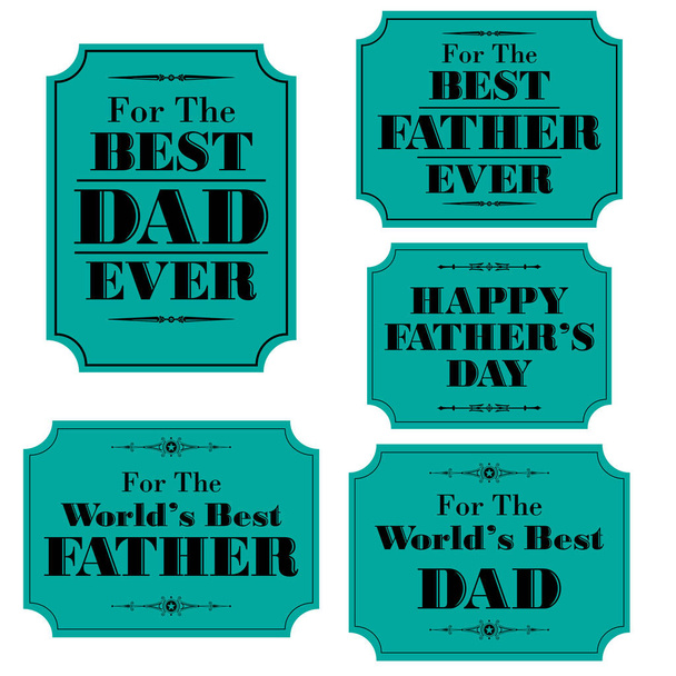 Babalar günü kartı şablon kümesi - Vektör, Görsel