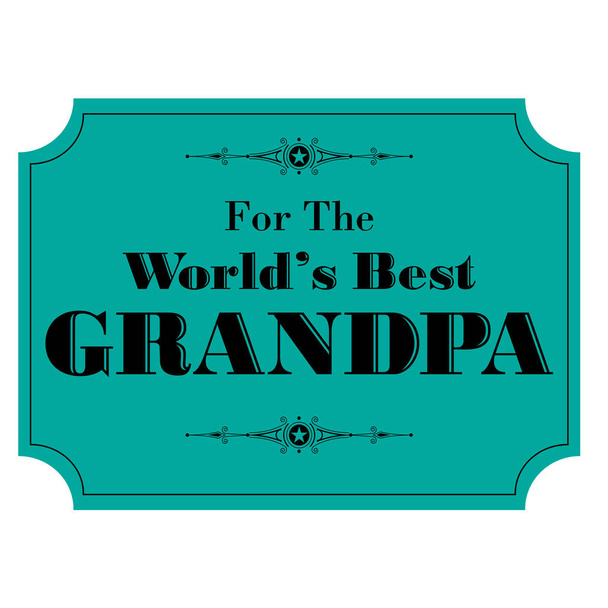 En iyi büyükbaba kartı şablonu - Vektör, Görsel