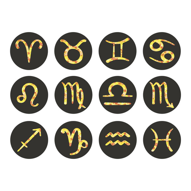 Conjunto de iconos del zodiaco
 - Vector, Imagen