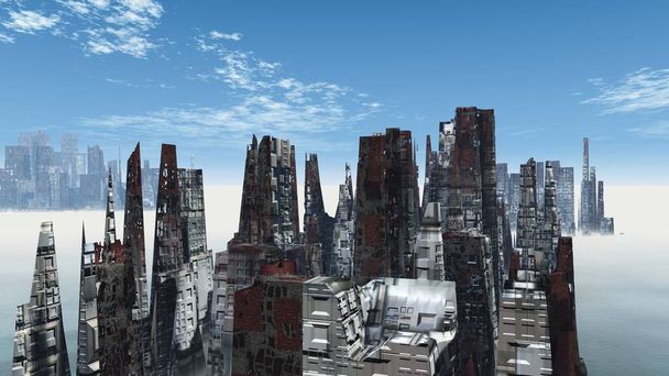 Armageddon a New York rendering 3d
 - Foto, immagini