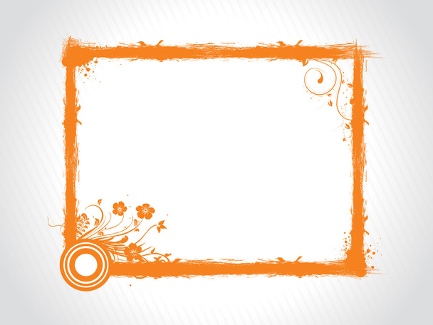 Abstract decorative floral frame - Vector, afbeelding
