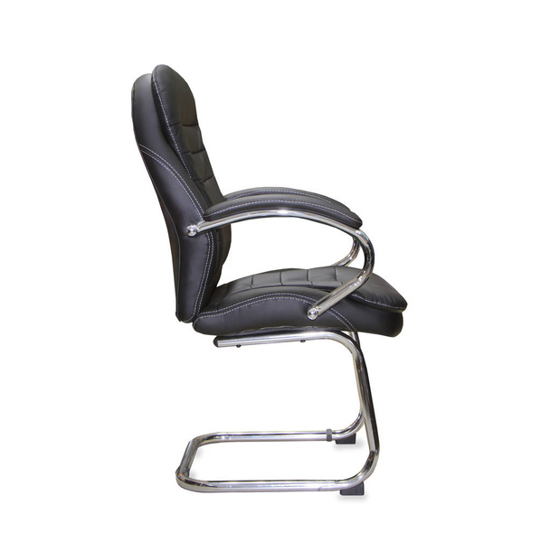 The office chair from black leather. Isolated - Foto, Bild