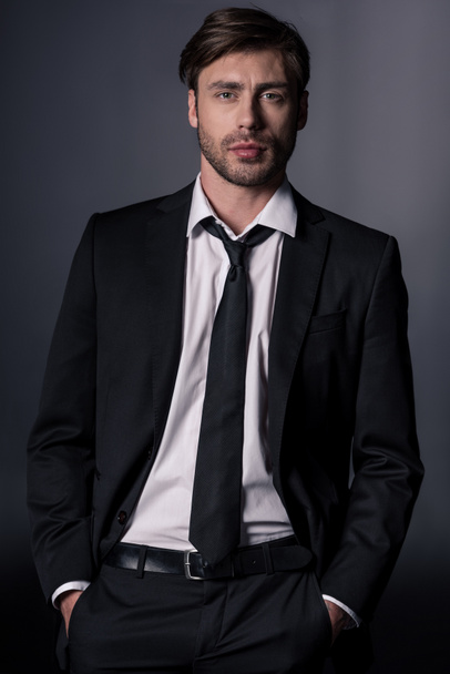 young stylish man in suit - Fotó, kép