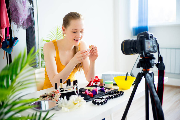 Female makeup blogger - Photo, image