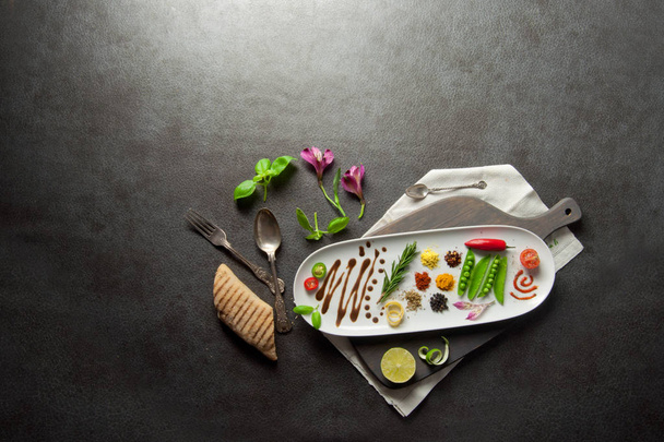 Restaurant meal background - Valokuva, kuva