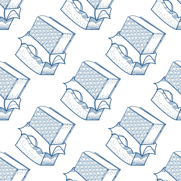 Ice cream outline seamless pattern  - Vettoriali, immagini