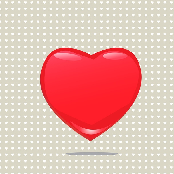 Big red heart shape with pattern - Φωτογραφία, εικόνα