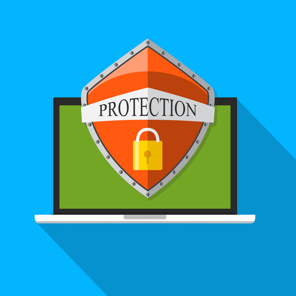 Computer security, security center, online safety, data protect - Vector, Image