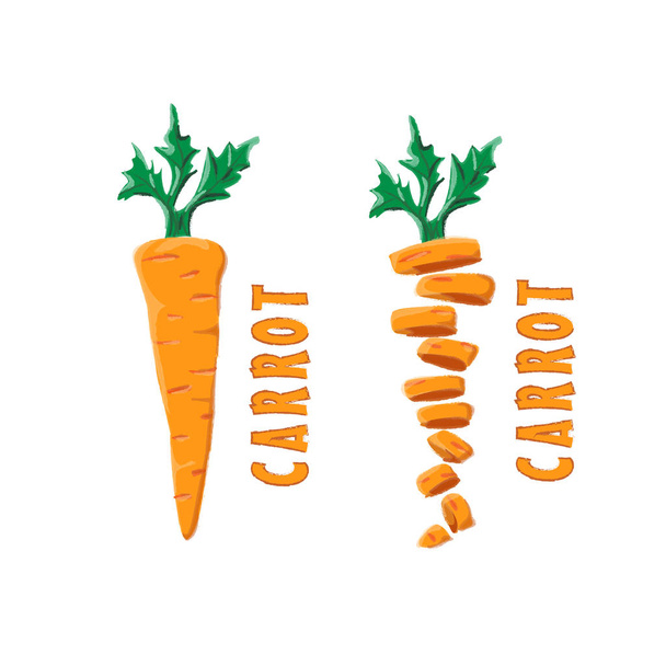 にんじんファームはロゴ アイコン デザイン - ベクター画像