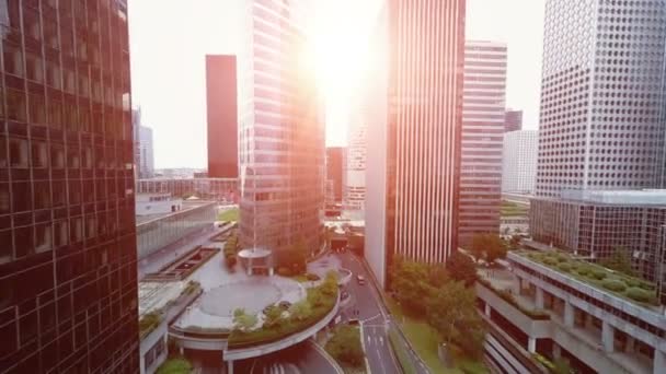Geschäftsviertel und Wolkenkratzer - Filmmaterial, Video