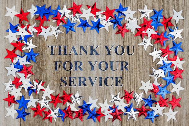 Thank You For Your Service message - Foto, Imagem