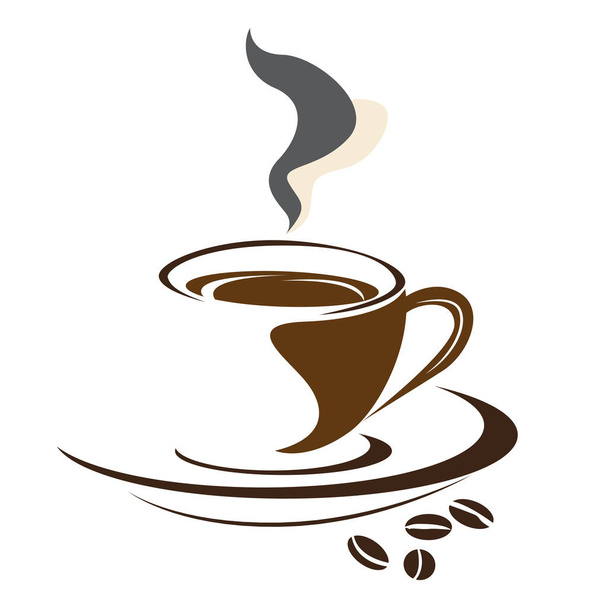 絶縁コーヒーのマグカップ ロゴ - ベクター画像