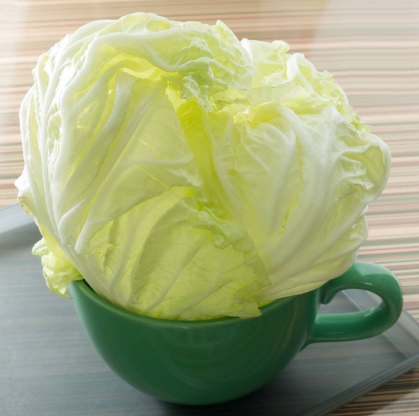 Fresh Organic Chinese Cabbage in A Bowl - Photo, Image
