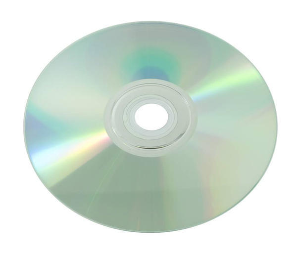 CD o DVD en blanco aislado sobre fondo blanco
 - Foto, imagen