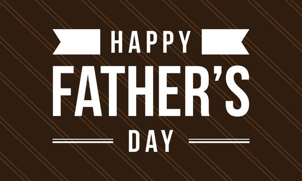 Happy father day style on brown background - Διάνυσμα, εικόνα
