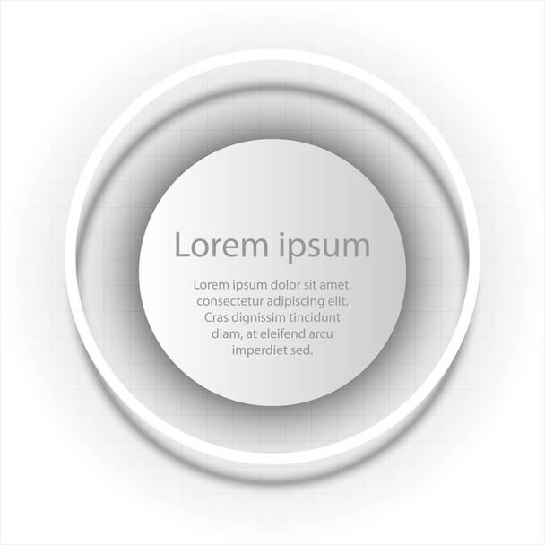 Libro blanco simple círculo 3D en anillo de círculo para la presentación del sitio web cubierta póster vector diseño infografía ilustración concepto
 - Vector, Imagen