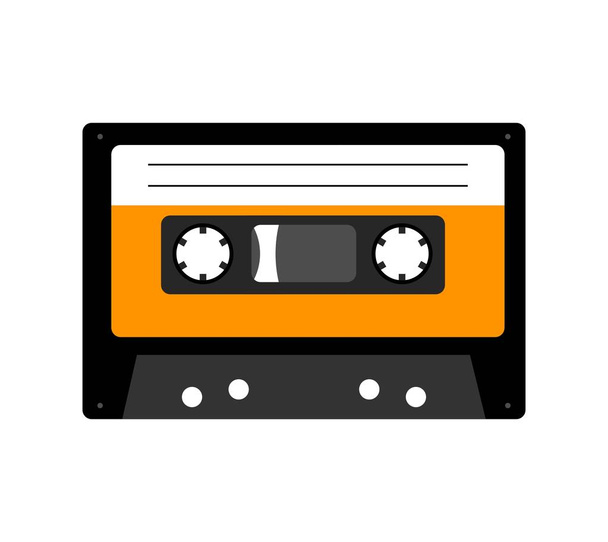 Audio cassette tape geïsoleerd op wit - Vector, afbeelding